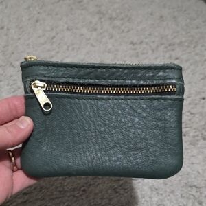 New Portland Leather Goods PLG Double Zip Pouch Coin Purse Ponderosa Green